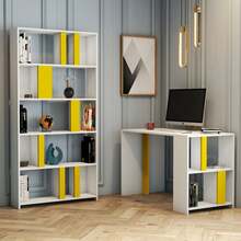 Mööblikomplekt Kalune Design Lima, 90 x 20 x 180 cm, valge/kollane