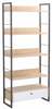 Riiul Home4You Study, 70 x 30 x 159 cm, pruun/valge