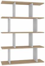 Raamaturiiul Kalune Design Harmon, 90 x 25 x 127.4 cm, tamm/pruun