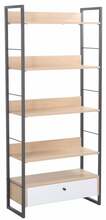Riiul Home4You Study, 70 x 30 x 159 cm, pruun/valge