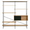 Riiul Actona Angus, 172 x 27 x 188 cm, tamm/must