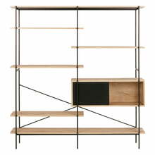 Riiul Actona Angus, 172 x 27 x 188 cm, tamm/must