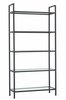 Raamaturiiul Kalune Design K100, 30 x 80 x 165 cm, must, 100 prots. karastatud klaas, raam: 100 prots. metall