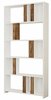 Raamaturiiul Kalune Design Lima 845HCT3637, 20 x 90 x 180 cm, valge/pähkel/beež