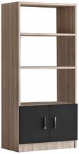 Raamaturiiul Kalune Design Vario D, 37.6 x 63.6 x 140 cm, tamm/must