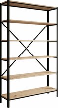 Raamaturiiul ADRK Ralph, 110 x 30 x 180.2cm, tamm/must