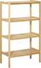 Bambusest riiul Homcom, 4 tasandit, 62 x 33 x 112 cm, naturaalne