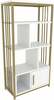 Raamatukapp Kalune Design Valero, 29.6 x 60 x 120 cm, kuldne/valge