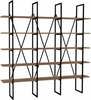 Põrandariiul Kalune Design Beylerbeyi, 160 x 26 x 160 cm, pruun/must