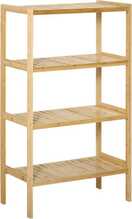 Bambusest riiul Homcom, 4 tasandit, 62 x 33 x 112 cm, naturaalne