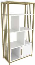 Raamatukapp Kalune Design Valero, 29.6 x 60 x 120 cm, kuldne/valge
