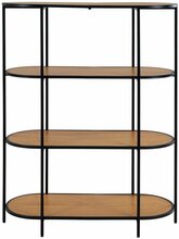Raamaturiiul House Nordic Vita, 85 x 36 x 111 cm, tamm/must