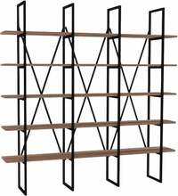 Põrandariiul Kalune Design Beylerbeyi, 160 x 26 x 160 cm, pruun/must
