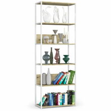 Raamaturiiul Akord Loft 700, 32 x 70 x 192 cm, tamm/valge