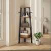 Nurgariiul Vasagle, 33,4 x 33,4 x 125 cm, 4 taset, vintage pruun-must