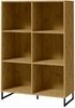 Raamaturiiul ADRK Furniture Aria, 90 x 40 x 130 cm, pruun/must