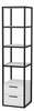 Põrandariiul Kalune Design Robbins 322RTC1117, 39 x 39 x 160 cm, valge/must
