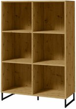 Raamaturiiul ADRK Furniture Aria, 90 x 40 x 130 cm, pruun/must
