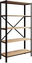 Raamaturiiul ADRK Rene, 80 x 30 x 146.8 cm, tamm/must