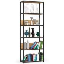 Raamaturiiul Akord Loft 700, 70 x 32 x 192 cm, must/tume tamm