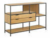 Raamaturiiul Actona Seaford, 114 x 35 x 78 cm, must/metsik tamm