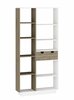 Raamaturiiul Kalune Design Luma 550ARN1602, 25 x 80.4 x 188.6 cm, valge/pruun