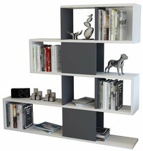 Põrandariiul Kalune Design Karlin 322RTC1103, 19.5 x 120 x 109 cm, antratsiit/valge