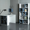 Kirjutuslaud Kalune Design 845 (II), 80 x 22 x 170 cm, valge/sinine