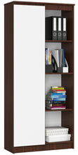 Riiul Akord CLP R80, 80 x 35 x 180 cm, tumepruun/valge