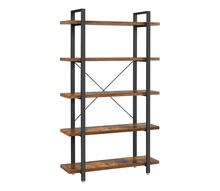 Raamaturiiul Vasagle LLS55BX, 105 x 33,5 x 177,5 cm, rustikaalne pruun/must
