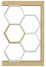 Põrandariiul Kalune Design Artemis 322RTC1116, 24.6 x 90 x 140 cm, tamm/valge