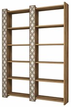 Põrandariiul Kalune Design City 2, 124.6 x 24.2 x 170 cm, pruun/kreem