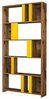 Raamaturiiul Kalune Design Lima 845HCT3645, 20 x 90 x 180 cm, kollane/pähkel