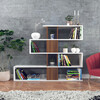 Põrandariiul Kalune Design Karlin, 20 x 120 x 109 cm, valge/pähkel