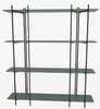 Põrandariiul Kalune Design Moss, 29.6 x 160 x 180 cm, must/roheline