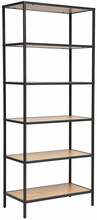 Riiul Home4You Hedvig, 63 x 33 x 152 cm, pruun/must