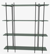 Põrandariiul Kalune Design Moss, 29.6 x 160 x 180 cm, must/roheline
