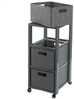 Riiul Rotho Country, 37,5 x 32,5 x 71,2 cm, hall/antratsiit, 3 sahtliga