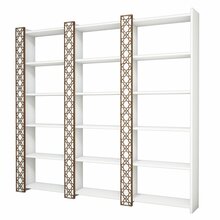 Põrandariiul Kalune Design City 3, 184.6 x 24.2 x 170 cm, valge/pruun