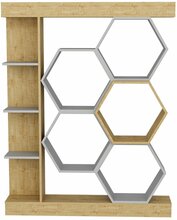 Põrandariiul Kalune Design Sueno 322RTC1111, 140 x 29.6 x 177.4 cm, tamm/valge