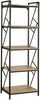 Riiul Home4you Study, 60 x 40 x 180 cm, tamme/pruun
