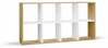 Raamatukapp Top E Shop Malax 2X4 Artisan, 30 x 147 x 75 cm, valge/artisan tamme