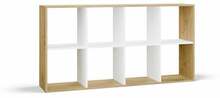Raamatukapp Top E Shop Malax 2X4 Artisan, 30 x 147 x 75 cm, valge/artisan tamme