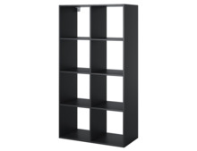 Riiul Eltap Postto, 40 x 80 x 150 cm, must
