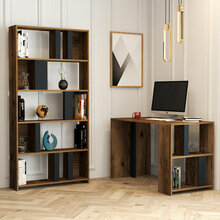 Mööblikomplekt Kalune Design Lima Desk & Bookshelf, 90 x 20 x 180 cm, antratsiit/pähkel