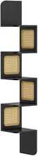 Nurgariiul Vasagle, 20 x 20 x 126 cm, 5 taset, siksak-kujuline, must saar