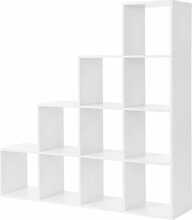 Trepikujuline riiul Vasagle LBC10WTV1, 129,5 x 29 x 129,5 cm, valge