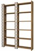 Põrandariiul Kalune Design City 2, 124.6 x 24.2 x 170 cm, pruun/valge