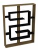 Põrandariiul Kalune Design Esteban, 120 x 22 x 156 cm, must/helepruun