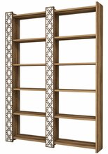 Põrandariiul Kalune Design City 2, 124.6 x 24.2 x 170 cm, pruun/valge